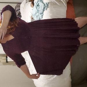 Burgundy shirt dress